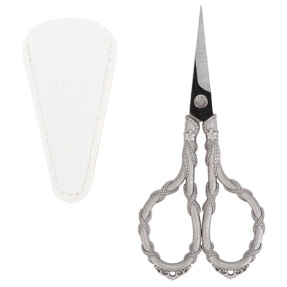 1 шт. ножницы для вышивания из нержавеющей стали, швейные ножницы, для шитья, рукоделие, вырезание из бумаги, 1чехлы для ножниц из искусственной кожи