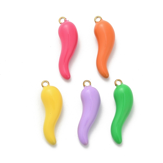 304 нержавеющей стальной эмали подвески, Рог изобилия, ионное покрытие (ip), реальный 18 k позолоченный