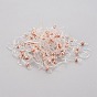 Eco-Friendly Plastic Earring Hooks, with 304 Stainless Steel Beads and Horizontal Loop, Round