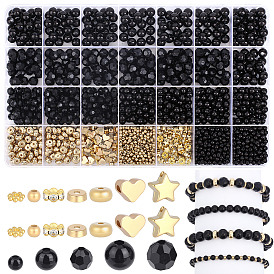 Наборы для самостоятельного изготовления, включая бусины-разделители из АБС-пластика, имитации жемчуга, акрила, CCB-пластика и латуни со стразами.