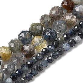 Натуральный кианитовые бисер пряди, граненые, круглые