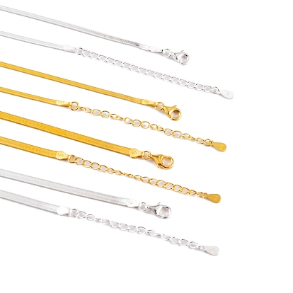 925 ожерелья из стерлингового серебра в виде змеиной цепочки.