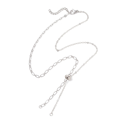 Изготовление колье с цепочкой из латуни, смешанной конструкции, с застежкой-слайдером