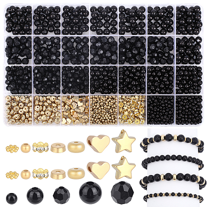 Наборы для самостоятельного изготовления, включая бусины-разделители из АБС-пластика, имитации жемчуга, акрила, CCB-пластика и латуни со стразами.