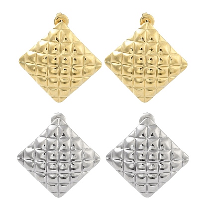 304 из нержавеющей стали серьги, ромб