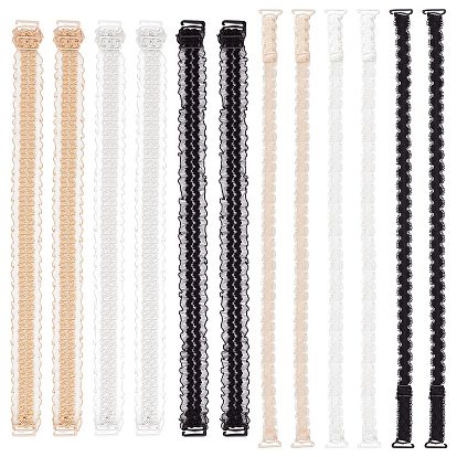 6 пары 6 стиль регулируемые прозрачные бретели бюстгальтера, с пряжкой сплава