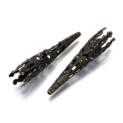 Железные бусины в тибетском стиле, без кадмия, без никеля и без свинца, 5-лепесток