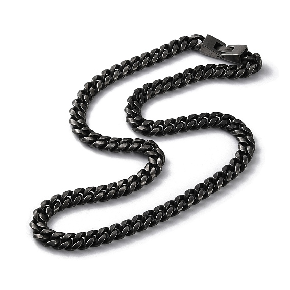 Ion Plating(IP) 304 Stainless Steel Cuban Link Chain Necklaces