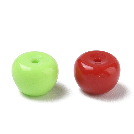 Opaque Acrylic Beads, Apple