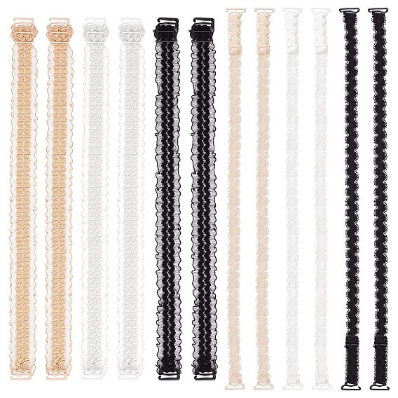 6 пары 6 стиль регулируемые прозрачные бретели бюстгальтера, с пряжкой сплава