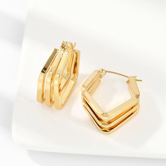 Серьги из 201 нержавеющей стали, с 304 штифтов из нержавеющей стали, вакуумное покрытие pvd, пятиугольник