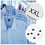 Gorgecraft 240Pcs 12 Style Clothing Size Labels, Woven Crafting Craft Labels, for Clothing Sewing, XS/S/M/L/XL/XXL