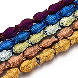 Стеклянные бусины с гальваническим покрытием , рыба