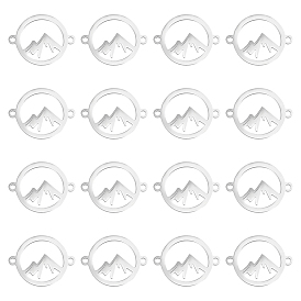 16шт. лазерная резка 201 подвески-соединители из нержавеющей стали, кольцо с горой