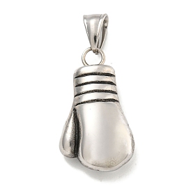 316 Surgical Stainless Steel Pendants, Boxing Gloves Charm