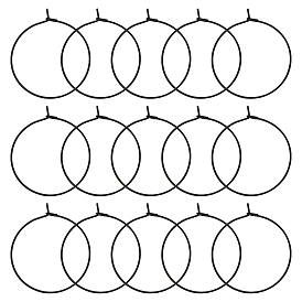 60шт 316л хирургическая нержавеющая сталь серьги-кольца фурнитура, кольца для бокалов вина