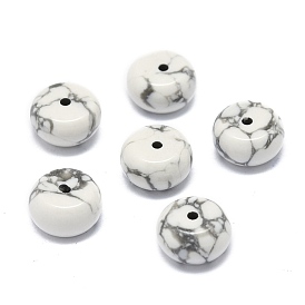 Natural Howlite Beads, Rondelle