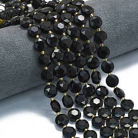 Природных драгоценных камней бисер нитей, граненый шестиугольный разрез, плоско-круглые, с бисером