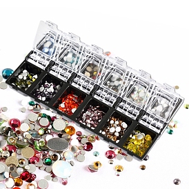 Récipients acryliques de talon, flip top stockage de perles, 12 compartiments