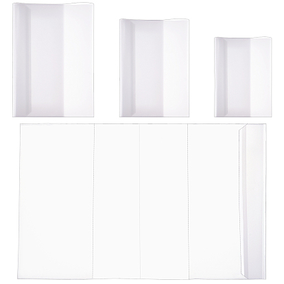24Pcs 3 Style Plastic Waterproof Book Cover, Notebook Wraps