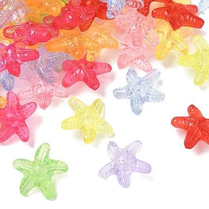 Transparent Acrylic Beads, No Hole, Starfish
