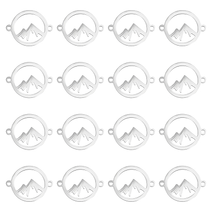 16шт. лазерная резка 201 подвески-соединители из нержавеющей стали, кольцо с горой