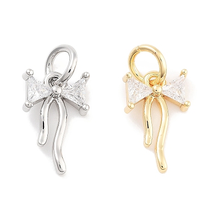 Латунные микро проложить кубического циркония подвески, без кадмия, без никеля и без свинца, с целью перехода в кольце, бантом, прозрачные