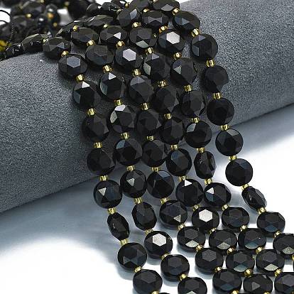 Природных драгоценных камней бисер нитей, граненый шестиугольный разрез, плоско-круглые, с бисером