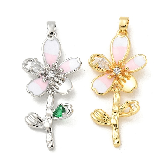 Латунные подвески, со стеклом и эмалью, 