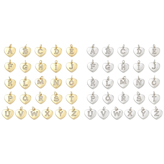 Латунные микропаве прозрачные подвески с фианитом, без кадмия и без свинца, стойки покрытие, долговечный, подвески с буквой az~z