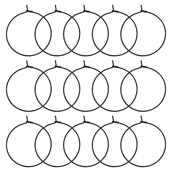 60шт 316л хирургическая нержавеющая сталь серьги-кольца фурнитура, кольца для бокалов вина