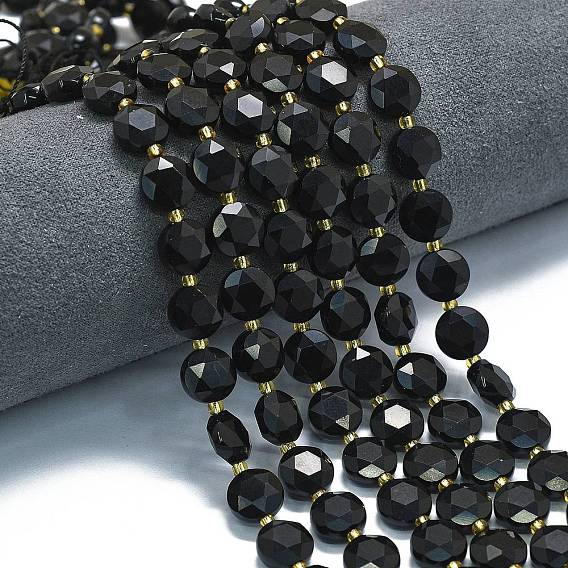 Природных драгоценных камней бисер нитей, граненый шестиугольный разрез, плоско-круглые, с бисером