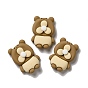 Opaque Resin Cabochons, Bear-shapes Mini Fan