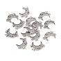 Tibetan Style Alloy Pendants, Moon with Star