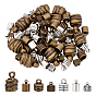 60Pcs Tibetan Style Alloy Cord Ends, End Caps, Mixed Shape