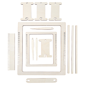 Деревянный вязальный станок и комплект шпуль, прямоугольные