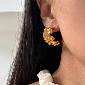 Серьги-гвоздики из нержавеющей стали в форме буквы С, сложить очарование