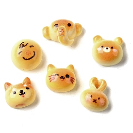 Симпатичные кабошоны из непрозрачной смолы, искусственный хлеб