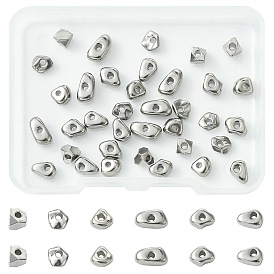 36 шт 6 стили 304 бусины из нержавеющей стали, самородки