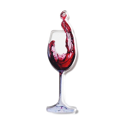 Acrylic Big Pendant, Wine Glass