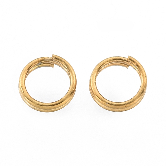 Ion Plating(IP) 304 Stainless Steel Split Rings, Double Loops Jump Rings