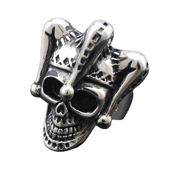 Alloy Men's Finger Rings, Joker Skull