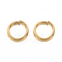 Ion Plating(IP) 304 Stainless Steel Split Rings, Double Loops Jump Rings