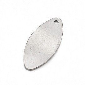 Oval 304 Stainless Steel Stamping Blank Tag Pendants