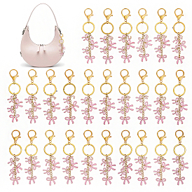 26шт. брелки из эмалевого сплава, литыми кольцами, бантом