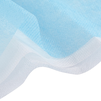 3 Layer Non-Woven Fabric Kit for DIY Mouth Cover, Waterproof, Intermediate Layer  Layer Meltblown Filter Cloth, Soft and Breathable, White & Blue