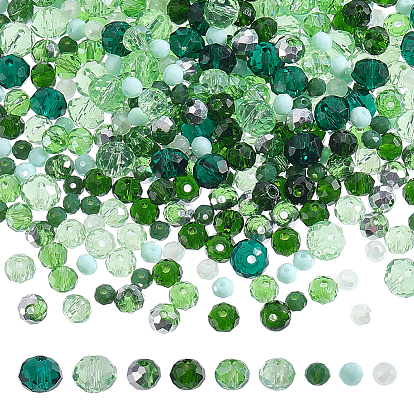 1120 шт 9 цвета стеклянные бусины, граненые, рондель