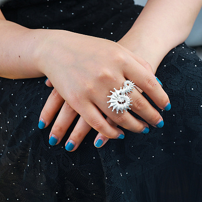 Кольца-манжеты из латуни в форме ракушки для женщин