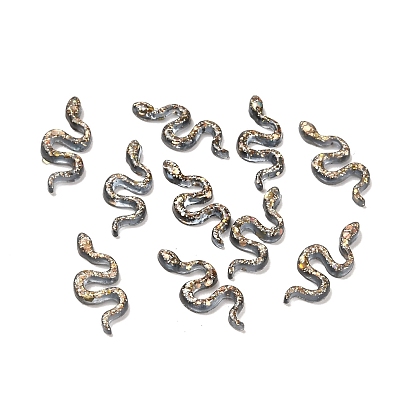 Светящиеся прозрачные кабошоны из смолы, светящаяся в темноте змея с пайетками