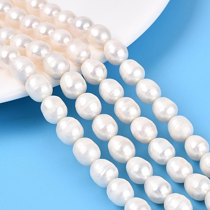 Natural Cultured Freshwater Pearl Beads Strands, Rice